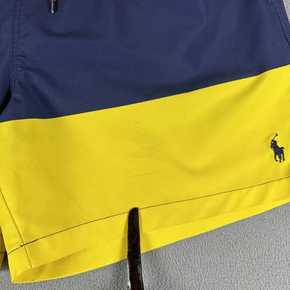 Polo Ralph Lauren Swim Trunks Shorts Large Blue Yellow Beach Volleyball Colorful